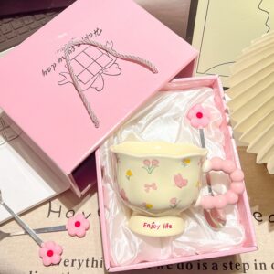 Elegant Pink Monogram Mug Gift Box
